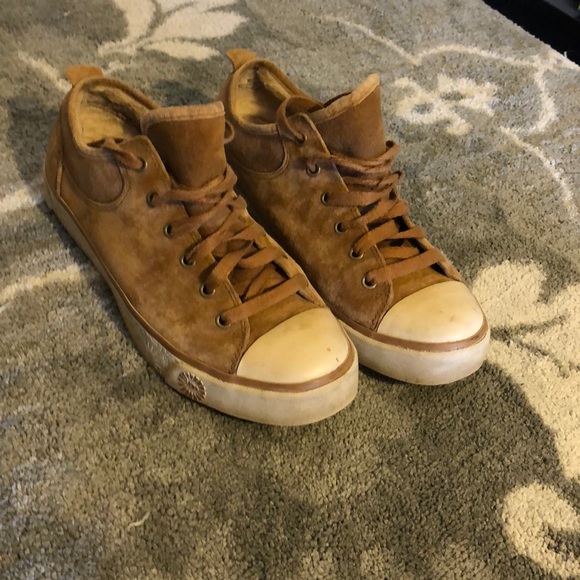 UGG Shoes - UGG suede sneakers with fur